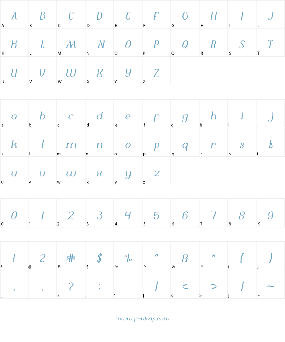 Adore You Font Character